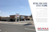 RETAIL FOR LEASE 1270 E PLUMB - images1.loopnet.com...retail for lease 1270 e plumb 4 spaces available that can be combined 2,924 sf to 15,000 sf suite a: 3, 378 sf - $1.25 psf nnn