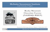 McIntire Investment Institute...McIntire Investment Institute At the University of Virginia Rocky Mountain Chocolate Factory (NASDAQ: RMCF) 1 M c I n t i r e I n v e s t m e n t I