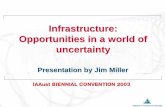 Infrastructure: Opportunities in a world of uncertainty...Demand is often very inelastic for infrastructure. Demand is often more dependent upon demographic factors and individual