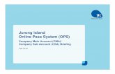 Jurong Island Online Pass System (OPS)...permit from the Maritime and Port Authority. • Crew members from vessels entering Jurong Island by sea are not allowed to land on Jurong