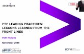 PTP LEADING PRACTICES: LESSONS LEARNED FROM THE …...Data Science/ Artificial Intelligence. Unlock and derive actionable insights from collected data. Internet of Things. Build network