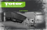 Toter Lifters Brochure · are built to last – they’ll stand up to the toughest fans imaginable. l l l l. MOBILE LIFTERS . Mobile lifters allow for lexibility in tight quarters
