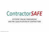 EFFICIENT ONLINE ONBOARDING AND PRE QUALIFICATION … client presentation 29052017RB.pdfEFFICIENT ONLINE ONBOARDING AND PRE QUALIFICATION OF CONTRACTORS (C) SOS Safety & Legal June