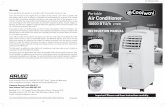 Warranty Portable Air Conditioner - Arlec · This air conditioner is required to have the hose fitted to an external opening to exhaust the hot air. The hose can be extended from