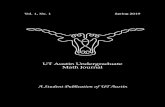 UT Austin Undergraduate Math Journal - UT Math Club · SPECIAL FEATURE 1 From the Editors Thank you so much for taking the time to check out the UT Austin Undergraduate Math Journal!