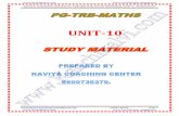 KAVIYA ......KAVIYA COACHING CENTER PG-TRB (MATHS) STUDY MATERIAL UNIT-X -9600736379 kaviyakumarcoachingcenter@gmail.com 9600736379 Page 1