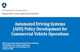 Automated Driving Systems (ADS) Policy …...2020 Transportation Research Board 99th Annual Meeting Federal Motor Carrier Safety Administration Analysis, Research, and Technology Forum