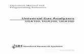Operation Manual and Programming Reference - thinksrs.com · Operation Manual and Programming Reference Universal Gas Analyzers UGA100, UGA200, UGA300 Stanford Research Systems Revision
