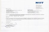 NIIT Disclosures/Newspaper Advertisement...NIIT NIIT Limited 85 Sector 32 Institutional Gmgaon 122 001, India Tel +9] (124) 4293000 Fax + 91 (124) 4293333 Email m.f0@1uicom Registered