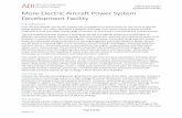 Development Facility More Electric Aircraft Power System ...aircraft systems including flight control actuators, aircraft braking, landing gear extension/retraction, and door closure.