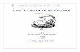 CARTA CIRCULAR DE VAISAKH...CARTA CIRCULAR DE VAISAKH \LEO - SIMHA 2006 INVOCATION May the Light in Me be the light before me May I learn to see it in all. May the sound I utter reveal