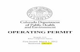 OPERATING PERMIT - Colorado...Air Pollution Control Division Bargath, LLC Colorado Operating Permit Riley Compressor Station Permit # 08OPGA317 Page 2 Operating Permit 08OPGA317 First