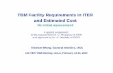TBM Facility Requirements in ITER and Estimated Cost cost... · TBM Facility Requirements in ITER and Estimated Cost ... TBM Facility Requirements in ITER and Estimated Cost ‘A