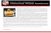 Letter from the National Wind Institute Interim Director...Photo credit: Wes urgett, WTM Manager. West Texas Mesonet network continues to grow… NWI/WiSE o-founder celebrates 80th