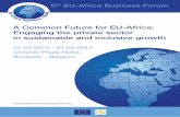 A Common Future for EU-Africa: Engaging the private sector ......Jan 04, 2014  · A Common Future for EU-Africa: Engaging the private sector in sustainable and inclusive growth 5th