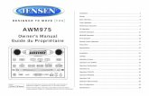AWM975 - Jensen RV Direct...AWM975 2 Thank You! Thank you for choosing a Jensen pr oduct. We hope you will find the instructions in this owner’s manual clear and easy to follow.