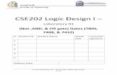 CSE202 Logic Design Idraelshafee.net/Spring2018/cse202-logic-design-i...Dr. Ahmed ElShafee, ACU : Spring 2018, CSE202 Logic Design I -3 / 15 - Procedure 1. Insert a NOT gate [TTL 7404