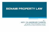 BENAMI PROPERTY LAW - IFA Indiaifaindia.in/downloads/benami_property_law_ashwani_taneja...SECTION –66 (Civil Procedure Code) Nosuitshallbemaintainedagainst any person claiming title