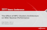The Effect of HPC Clusters Architecture on MSC Nastran ...The Effect of HPC Clusters Architecture on MSC Nastran Performance Gilad Shainer, Pak Lui HPC Advisory Council . ... • HPC