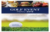 CorporateGolfEvents Menu English 2019...(available before or during golf, served from halfway house or clubhouse) Choice of beef burger or veggie burger or hot dog with buns, ketchup,
