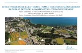 EFFECTIVENESS OF ELECTRONIC HUMAN RESOURCE MANAGEMENT …BIB_7BA865C6848B.P001/REF.pdf · EFFECTIVENESS OF ELECTRONIC HUMAN RESOURCE MANAGEMENT IN PUBLIC SERVICE: A SYSTEMATIC LITERATURE