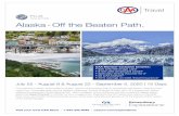 Alaska - Off the Beaten Path....From glaciers to fjords, totem poles to whales, venture off the beaten path in wonderfully wild Alaska. Head by motor coach from Anchorage deep into