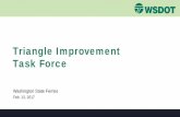 Triangle Improvement Task Force · Triangle Improvement . Task Force. Agenda & Meeting Objectives. Agenda • Welcome • Approve documents • Lesson learned • Task force constraints