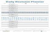daily revision template - blog. Daily Revision Planner 30 Minute Break 1 Hour Break satchel: أ¹ info@