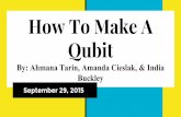 How To Make A Qubit - USF Computer Sciencejcchubb/Student Work/Qubits.pdf · Superposition upon measurement the state of a qubit can be zero or one, just like a bit, however due to