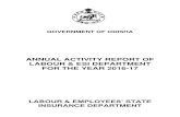 GOVERNMENT OF ODISHAlabour.odisha.gov.in/LED/Download/AAR-2016_17-English.pdfGOVERNMENT OF ODISHA ANNUAL ACTIVITY REPORT OF LABOUR & ESI DEPARTMENT FOR THE YEAR 2016-17 LABOUR & EMPLOYEES’