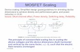 MOSFET Scalingrlake/EE203/ee612_Taur4.pdf · CMOS technology has gone through mixed steps of constant voltage and constant field scaling. As a result, field and power density have