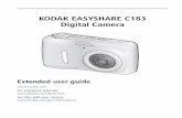 KODAK EASYSHARE C183 Digital Camera · KODAK EASYSHARE C183 Digital Camera Extended user guide  For interactive tutorials:  For help with your camera:  ...