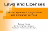 Florida Department of Agriculture and Consumer Services Floridian/Session 1...License and Fee will be prorated to expire with your current RUP license (maximum of 4 years certification).