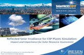 Reflected Solar Irradiance for CSP Plants Simulation · Impact and Importance for Solar Resource Assessment . Plan 2 ¾ Objectives ¾ Context ¾ Methods for soiling assessment ¾
