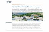 A WJE Advisory: Advantages and Disadvantages of Using Rope ... · Rope access requires workers to move fairly heavy coils of rope and raise and lower the ropes over the side of the