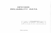 HFE1600-RELIBILITY DATA...HFE1600 1.3 Method of calculation according to ETA (RCR-9102) based on part count reliability projection of MIL-HDBK-217F, GF (Ground,Fixed) Individuat failure