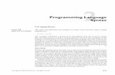 Programming Language Syntax - Elsevier · CD_Ch02-P374514 [10:55 2009/2/25] SCOTT: Programming Language Pragmatics Page: 6 1–867 6 Chapter 2 Programming Language Syntax As noted