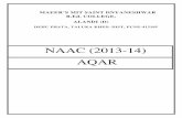 NAAC (2013-14) AQARalandi.mitsoer.edu.in/AQAR/AQAR-2013-14.pdf · Each skill was first demonstrated by the professors, so that students know what is expected from them. Integration