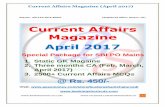 Current Affairs Magazine April 2017amkresourceinfo.com/wp-content/uploads/2018/01/Current-Affairs... · Jaipur (SBBJ), State Bank of Hyderabad (SBH), State Bank of Mysore (SBM), State