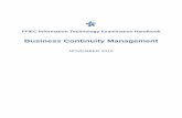 Business Continuity Management · “Business Continuity Planning” booklet issued in February 2015. The change from business continuity planning to business continuity management