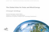 The Global Atlas for Solar and Wind Energy · (10km, monthly values GHI and DNI, world wide) Wind - RISOE wind data 2014 (~2km, wind direction and Weibull distribution, world wide)