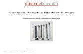 Geotech Portable Bladder Pumps · 2019-12-16 · Geotech’s pneumatic Portable Bladder Pumps operate with a unique action, ideal for both gentle low-flow sampling and high flow rate