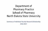 Department of Pharmacy Practice School of Pharmacy North Dakota State University · 2017-01-11 · Pharmacy Practice School of Pharmacy North Dakota State University Summary of Individual