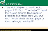 LESSON 10-1 • Tear out chapter 10 workbook pages 221-241. You … · 2017-01-30 · CENTURY 21 ACCOUNTING © 2009 South -Western, Cengage Learning LESSON 10-1 • Tear out chapter