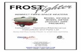 FROST · 2019-02-04 · Parts can be obtained from Frost Fighter Inc, Winnipeg, Manitoba on the basis that credit will be issued if the defective parts returned qualify for replacement