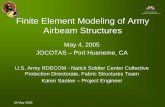 Center of Excellence Finite Element Modeling of Army ... · Center of Excellence Agenda Inflatable Composite Structures • Brief Overview of Airbeams • Engineering Process •
