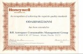 Honeywell - Collins Aerospace · Honeywell International, Inc. In recognition of achieving the requisite quality standards ODARF602216NM has been extended to B/E Aerospace Consumables
