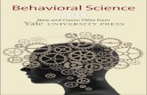 Behavioral Science - Yale University Press · 2020-01-02 · 2 Backlist Classics Editors’ Letter JOLANDE JACOBI The Psychology of C. G. Jung 978-0-300-01674-1 $22.00 CARL GUSTAV