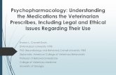 Psychopharmacology: Understanding the Medications the ... · Veterinary Behavior Practice of veterinary medicine: To diagnose, treat, correct, change, relieve or prevent animal disease,