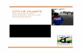 CITY OF DUARTE - BSCC · The City of Duarte, with its long history of gang activity fueled by racial tension has invested a great deal of resources in minimizing the impacts of violence